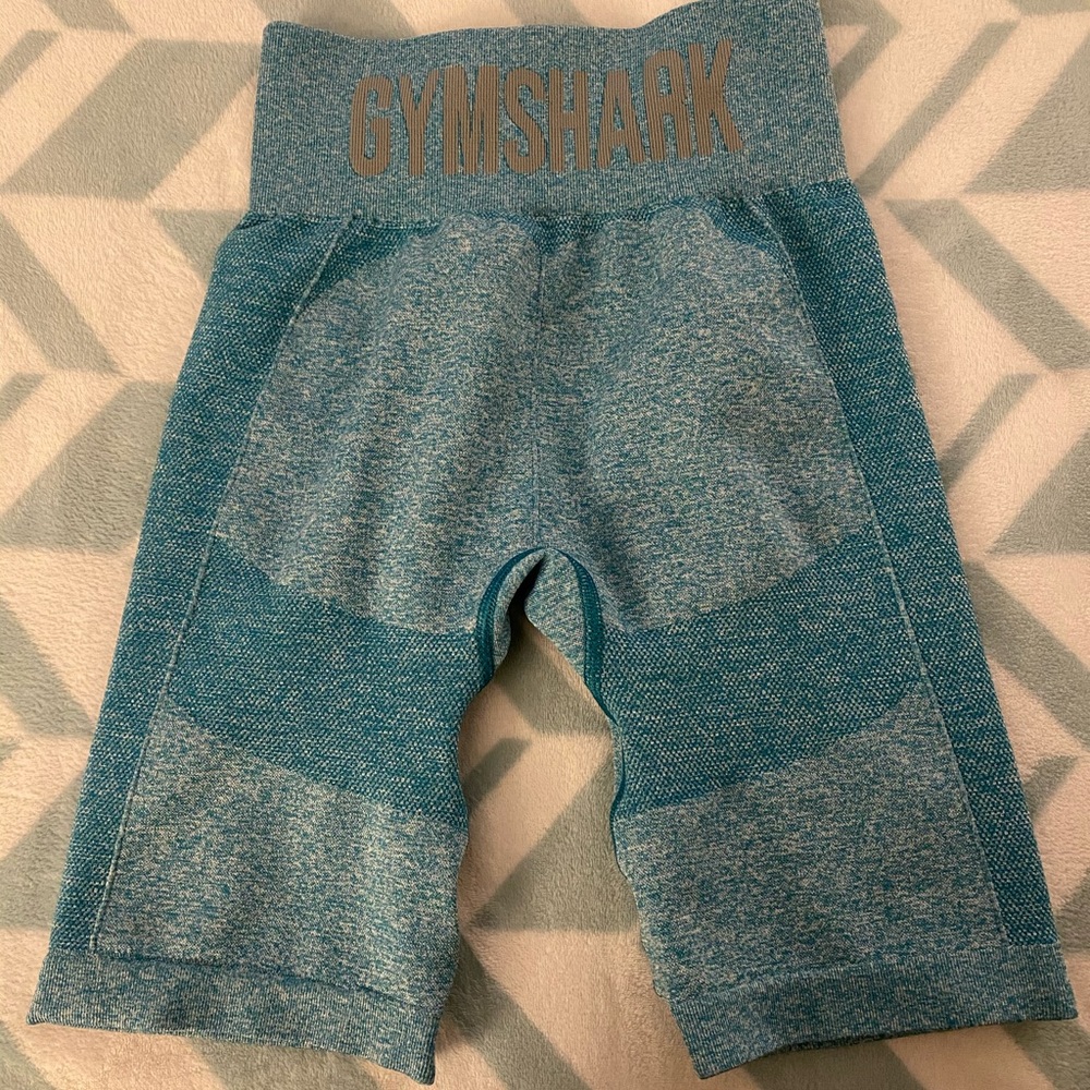 GYMSHARK BLUE CYCLING FLEX SHORTS